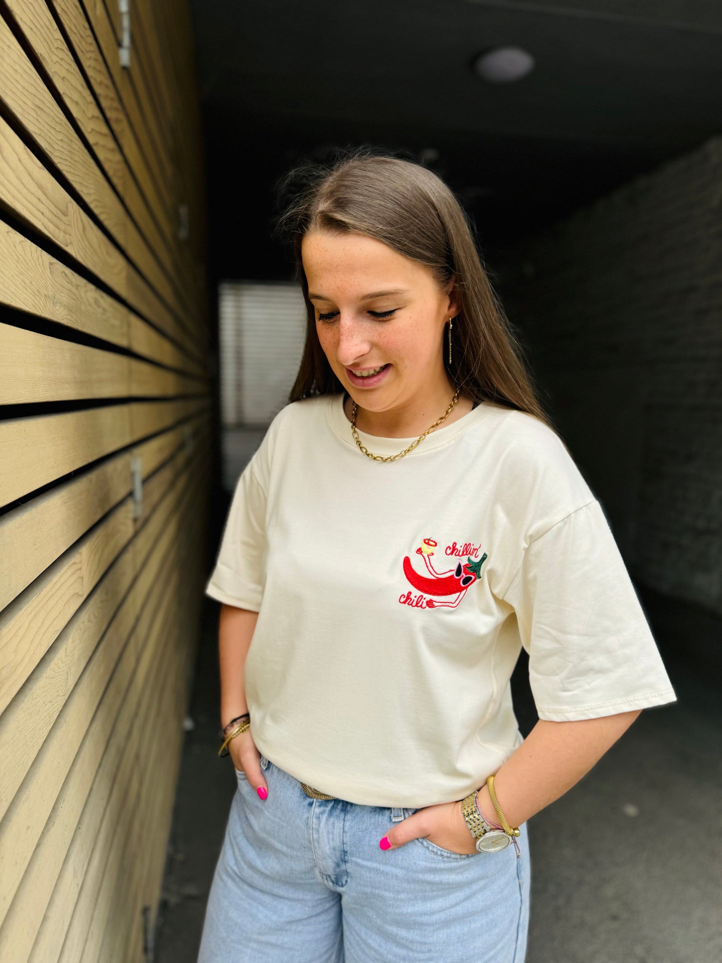 T-shirt Jina blanc cassé