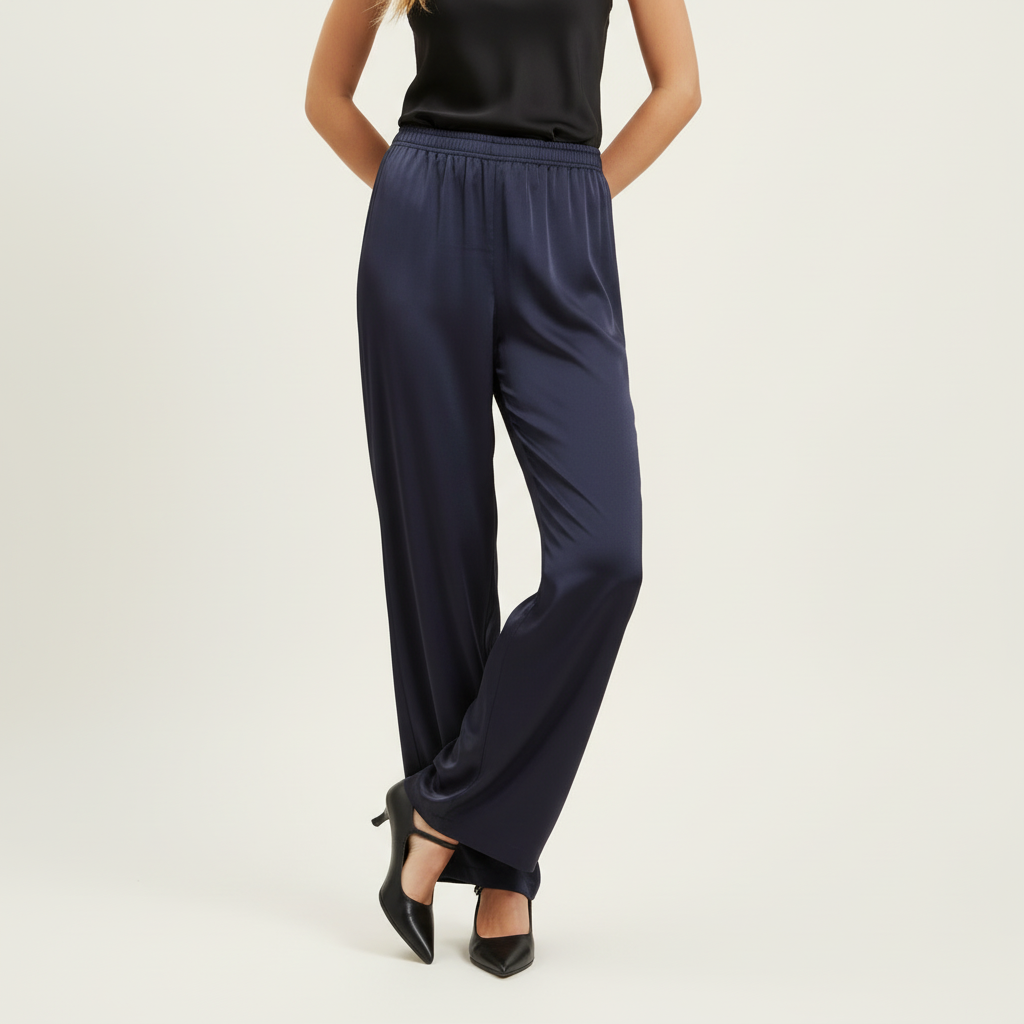 Pantalon bleu marine fluide