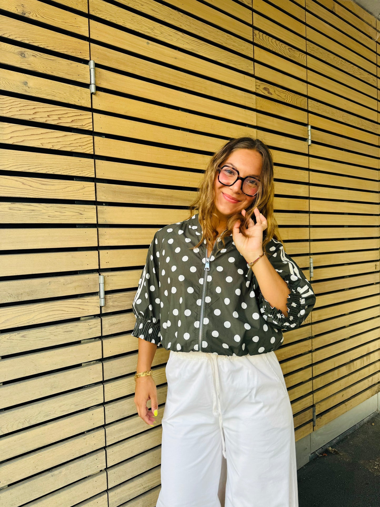 Veste à pois