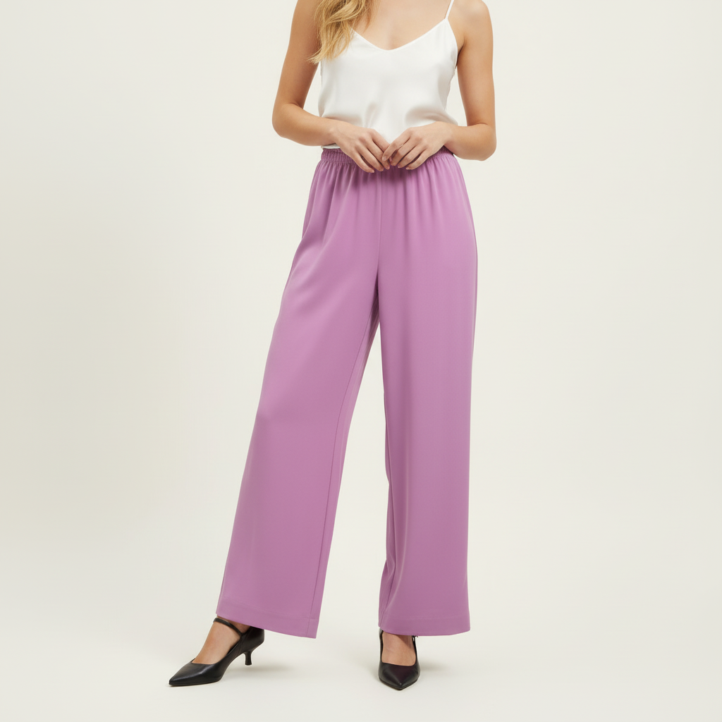 Pantalon rose fluide