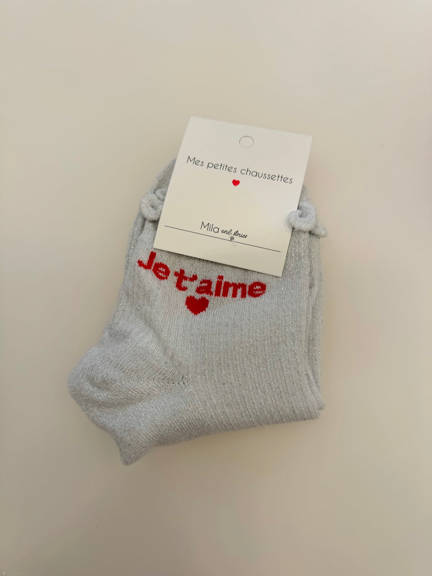 Chaussettes Paillettes JE T'AIME