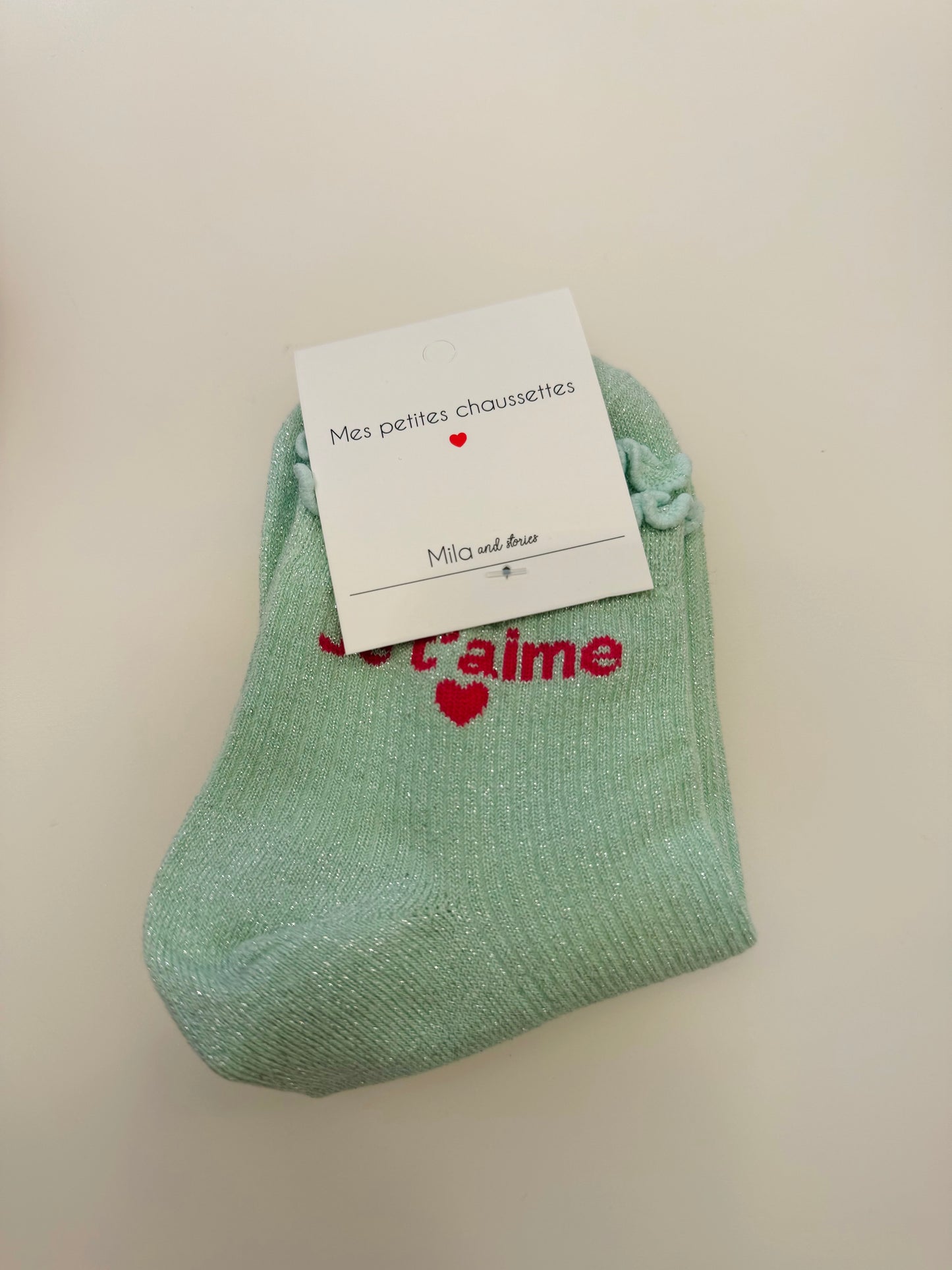 Chaussettes Paillettes JE T'AIME
