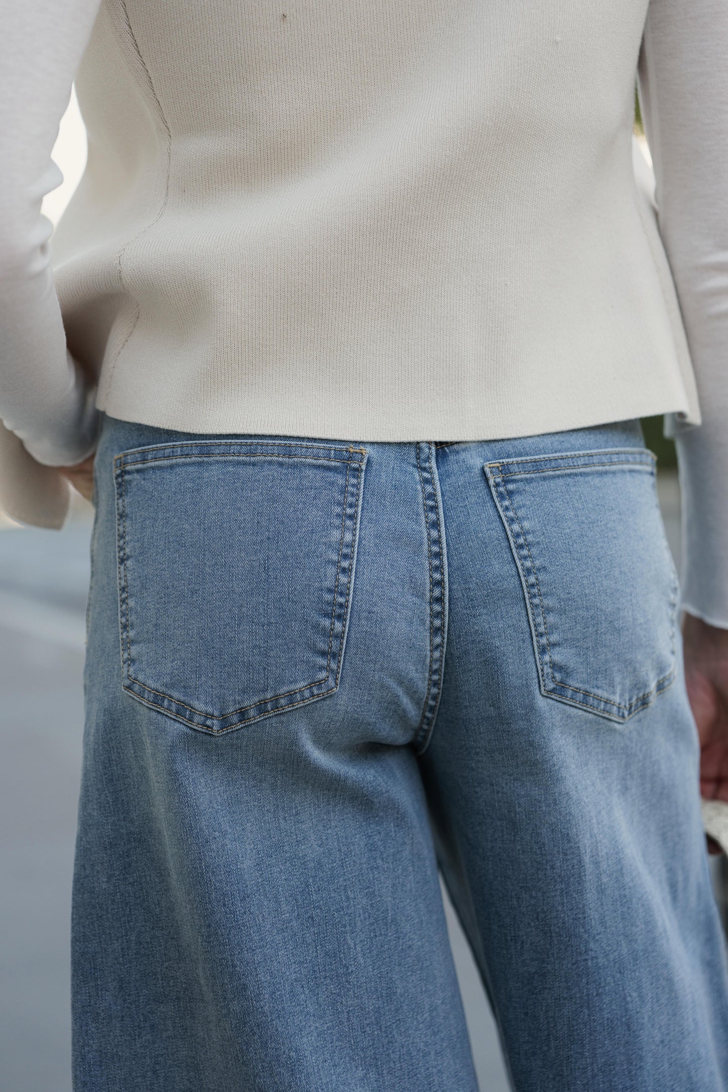 Jeans bleu clair large
