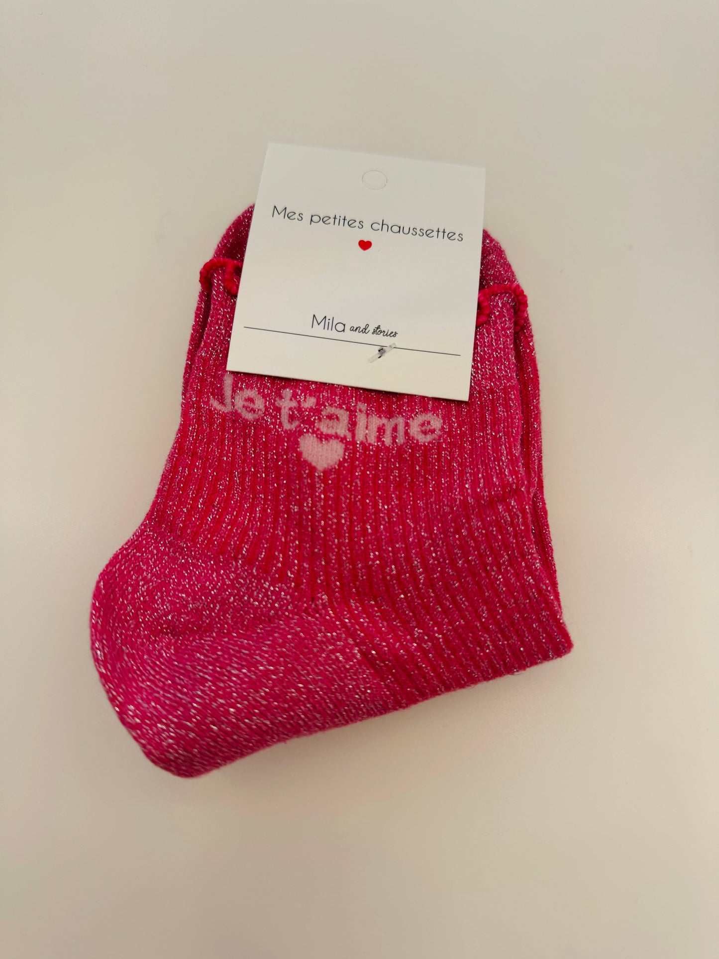 Chaussettes Paillettes JE T'AIME