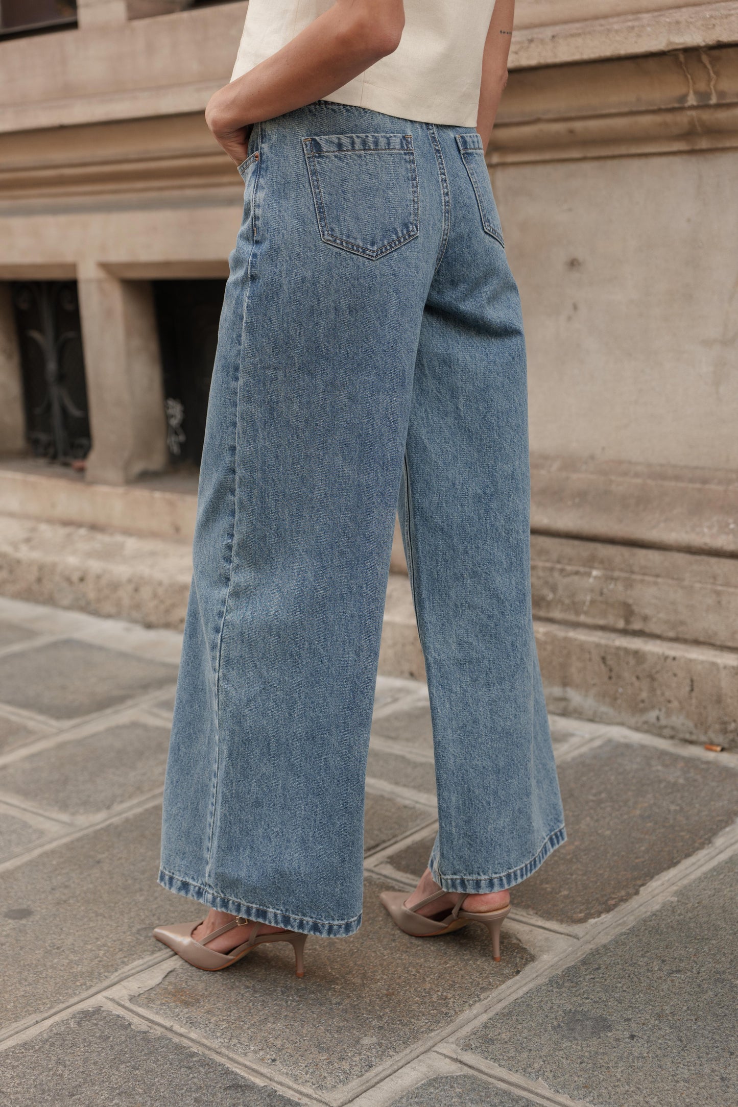 Jeans large bleu clair