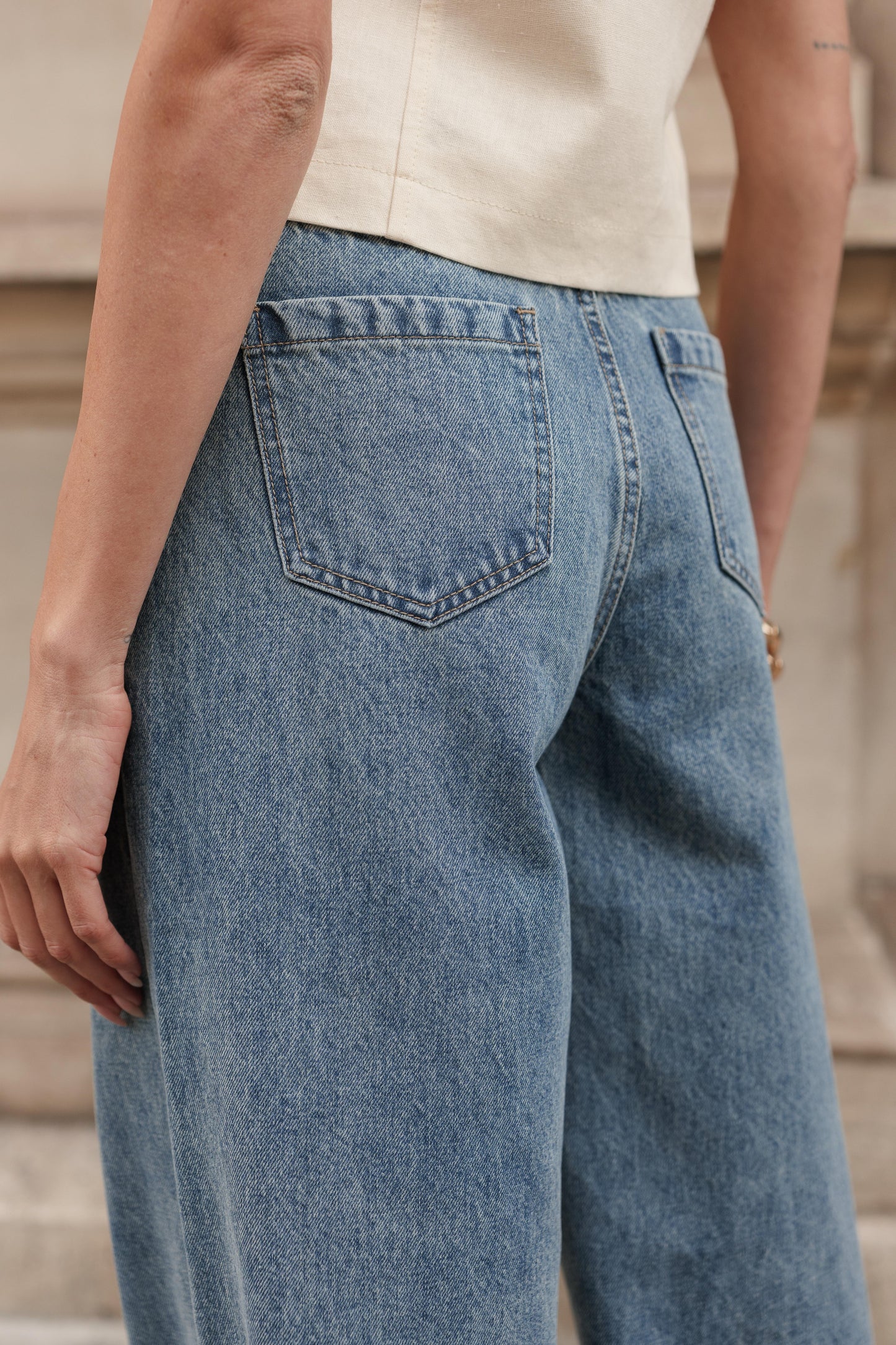 Jeans large bleu clair