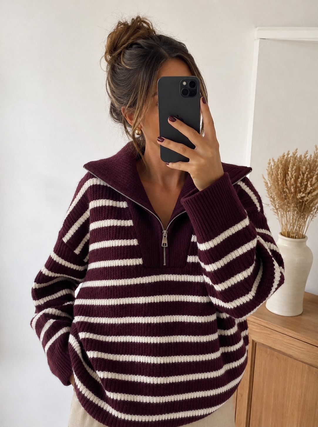 Pull ligné prune