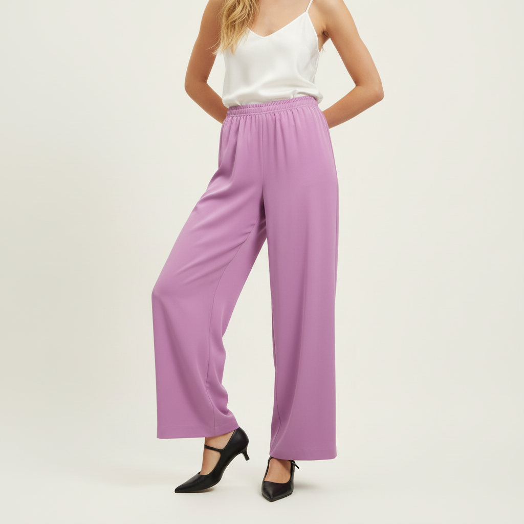 Pantalon rose fluide