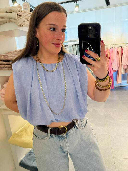 Blouse bleu