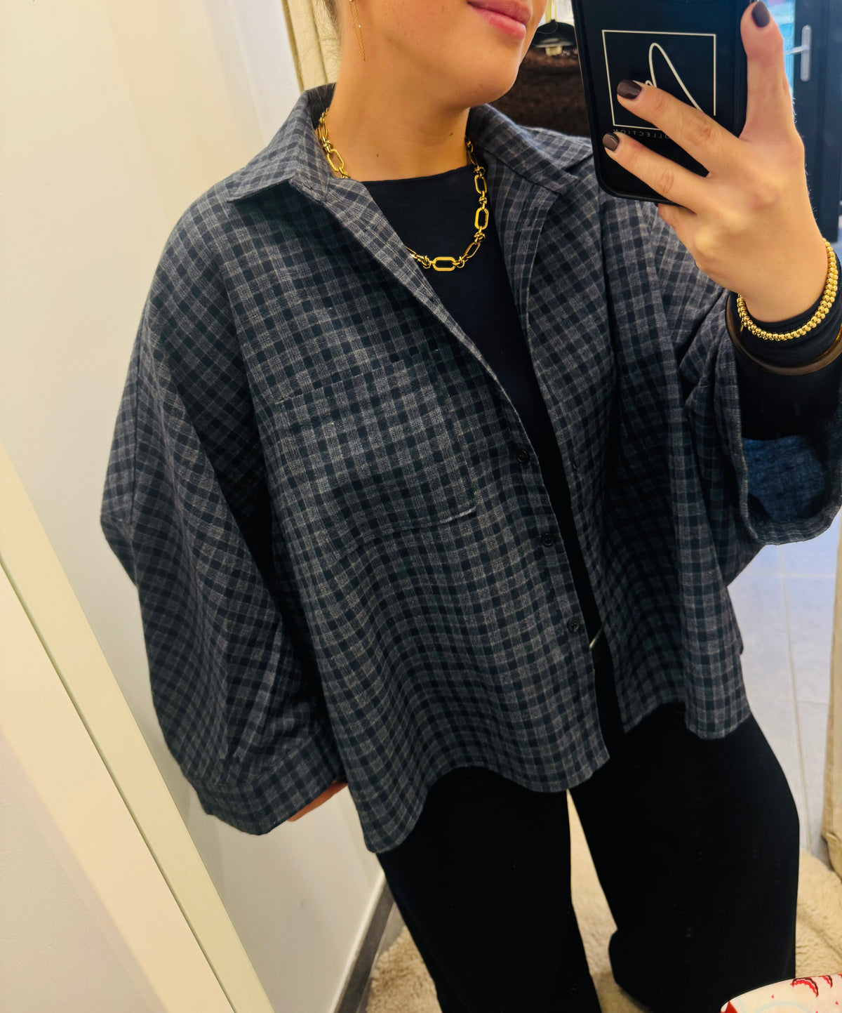 Chemise carreaux bleu