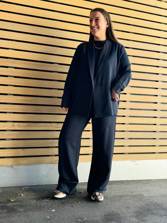 Pantalon bleu marine fluide