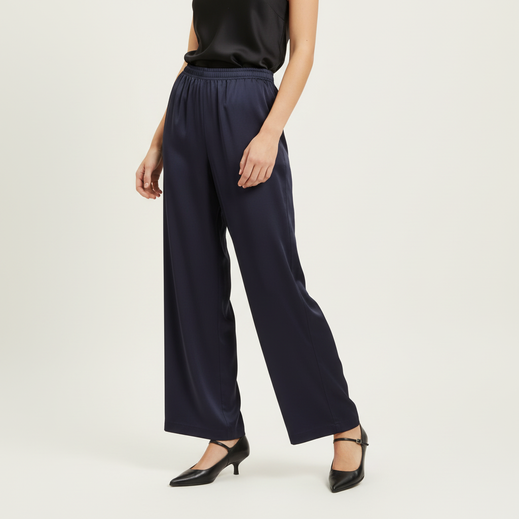 Pantalon bleu marine fluide