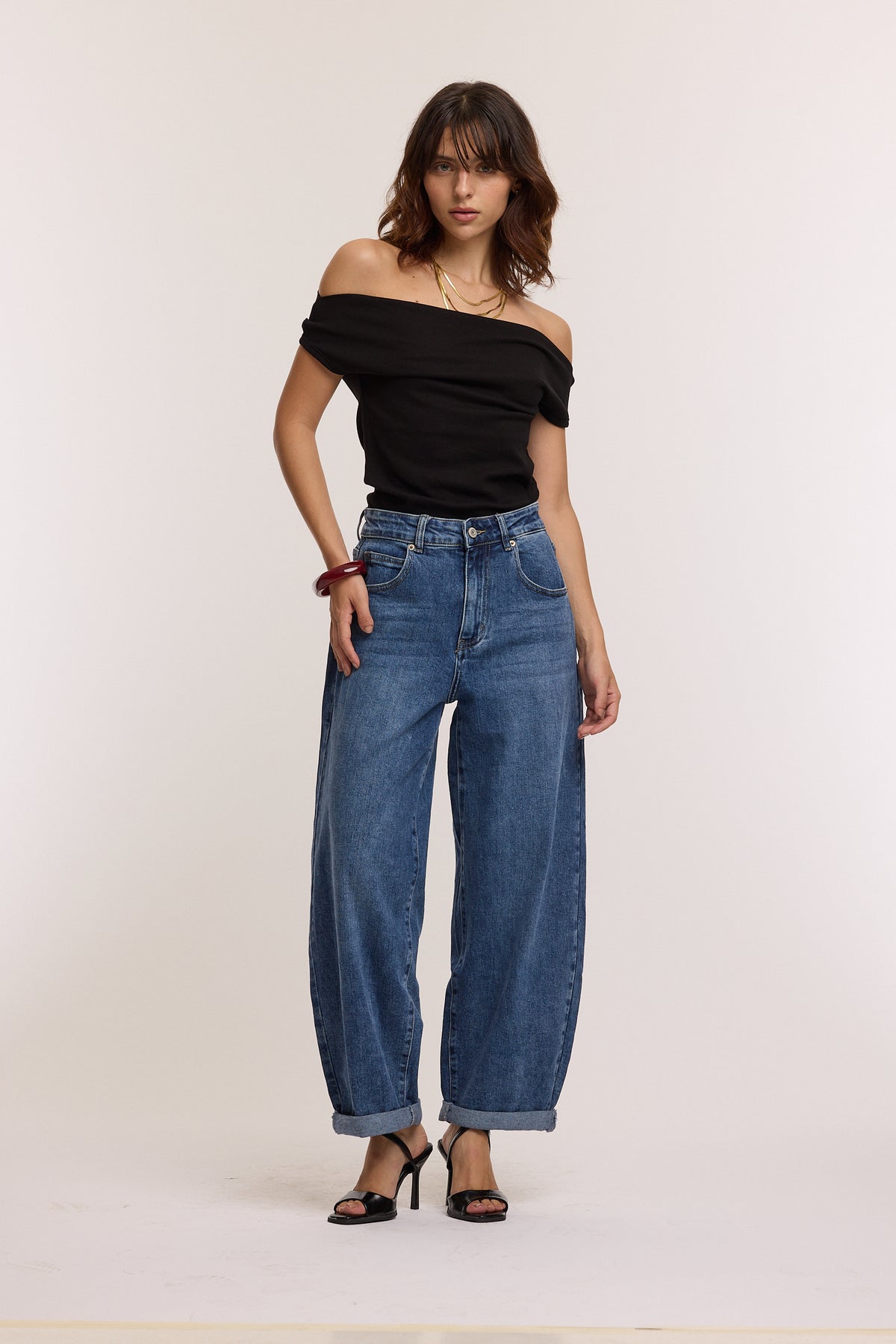 Jeans ballon bleu