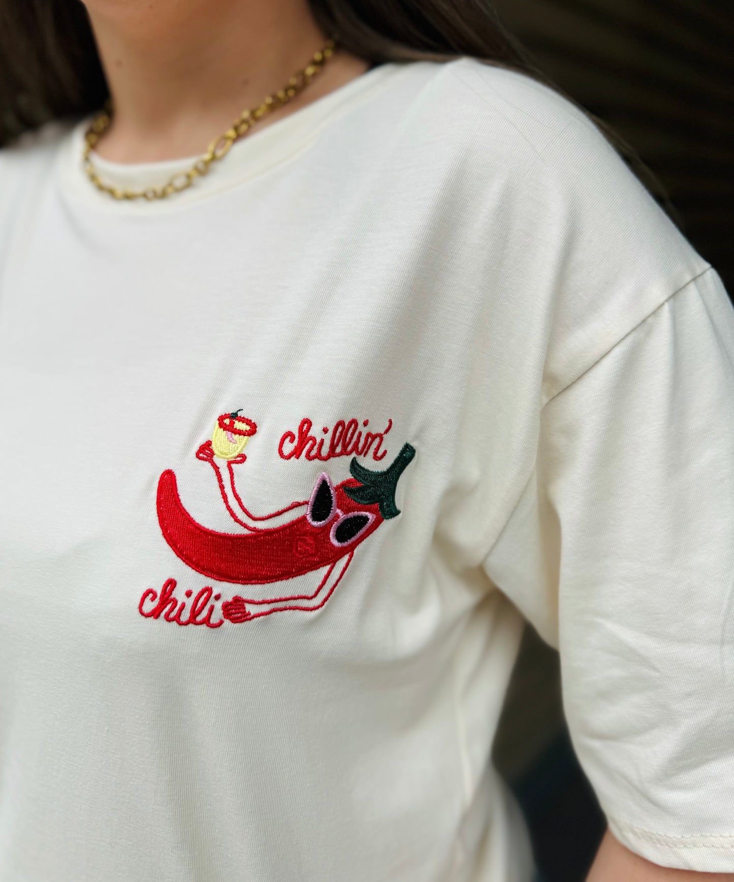 T-shirt Jina blanc cassé