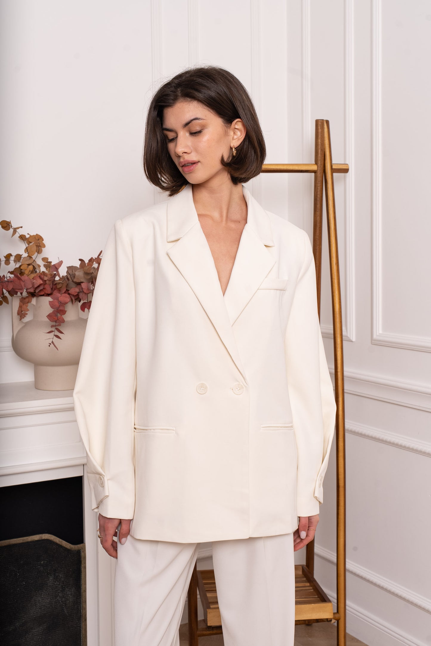 Blazer blanc cassé