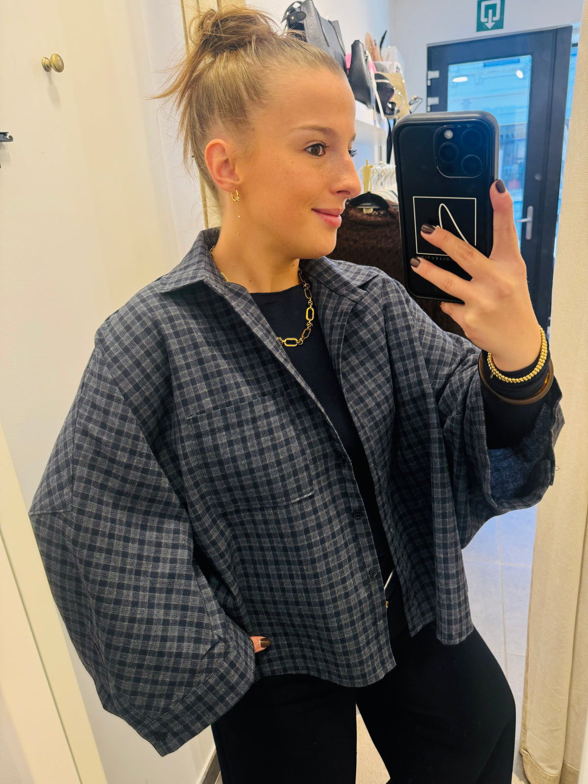 Chemise carreaux bleu