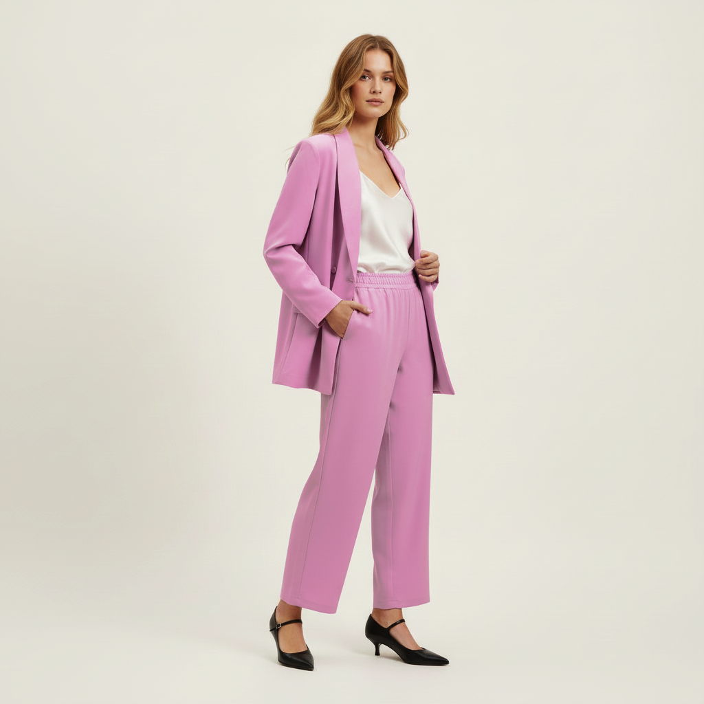 Pantalon rose fluide
