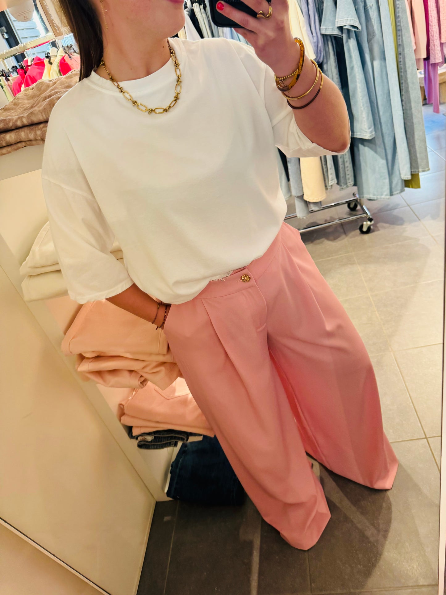 Pantalon rose clair