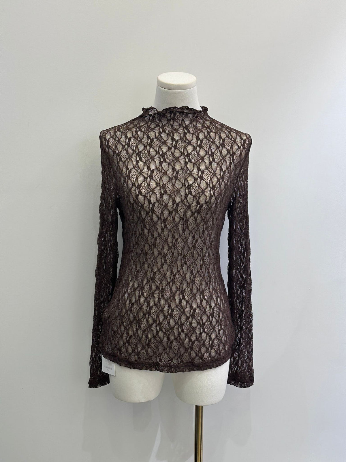 Blouse dentelle choco
