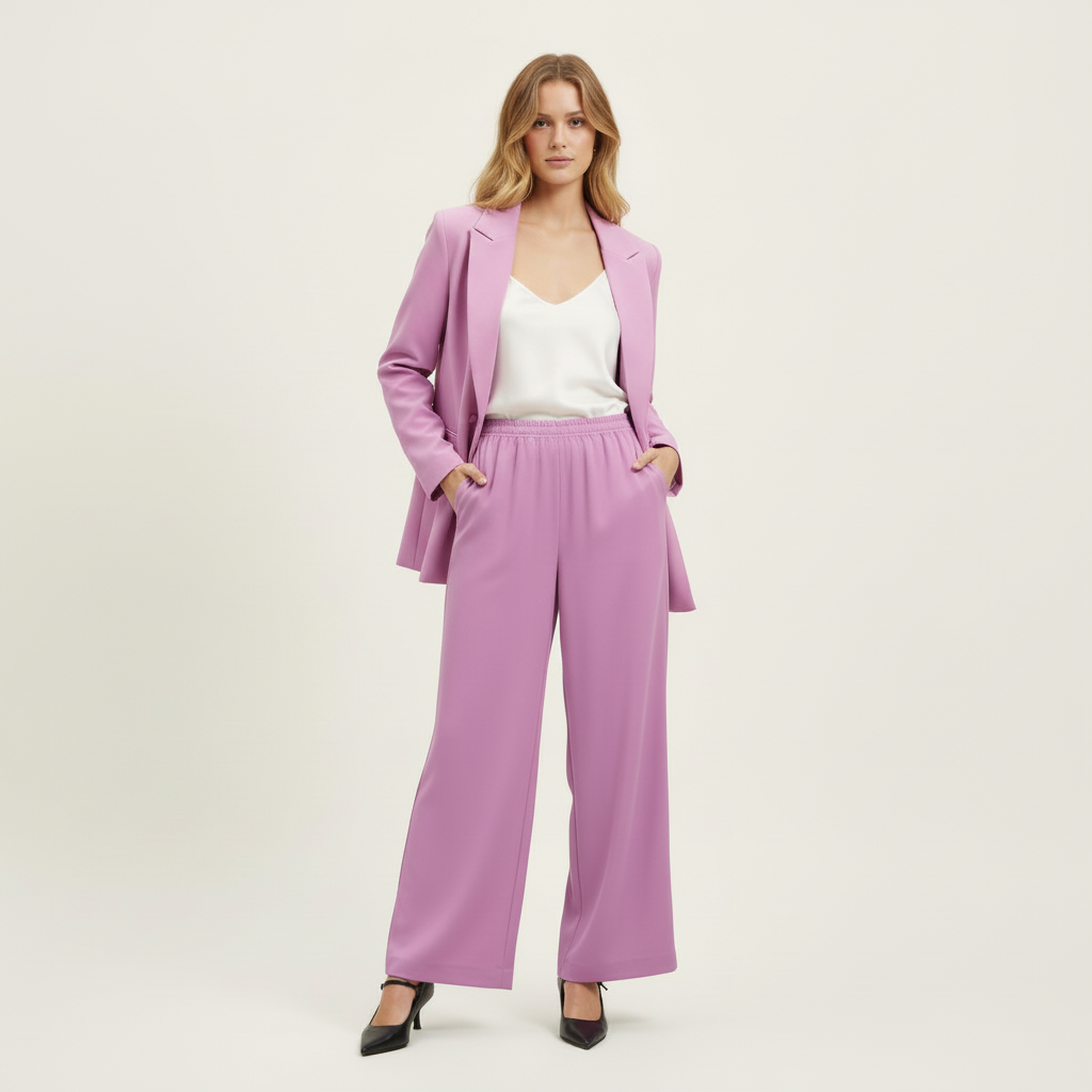 Blazer fluide rose