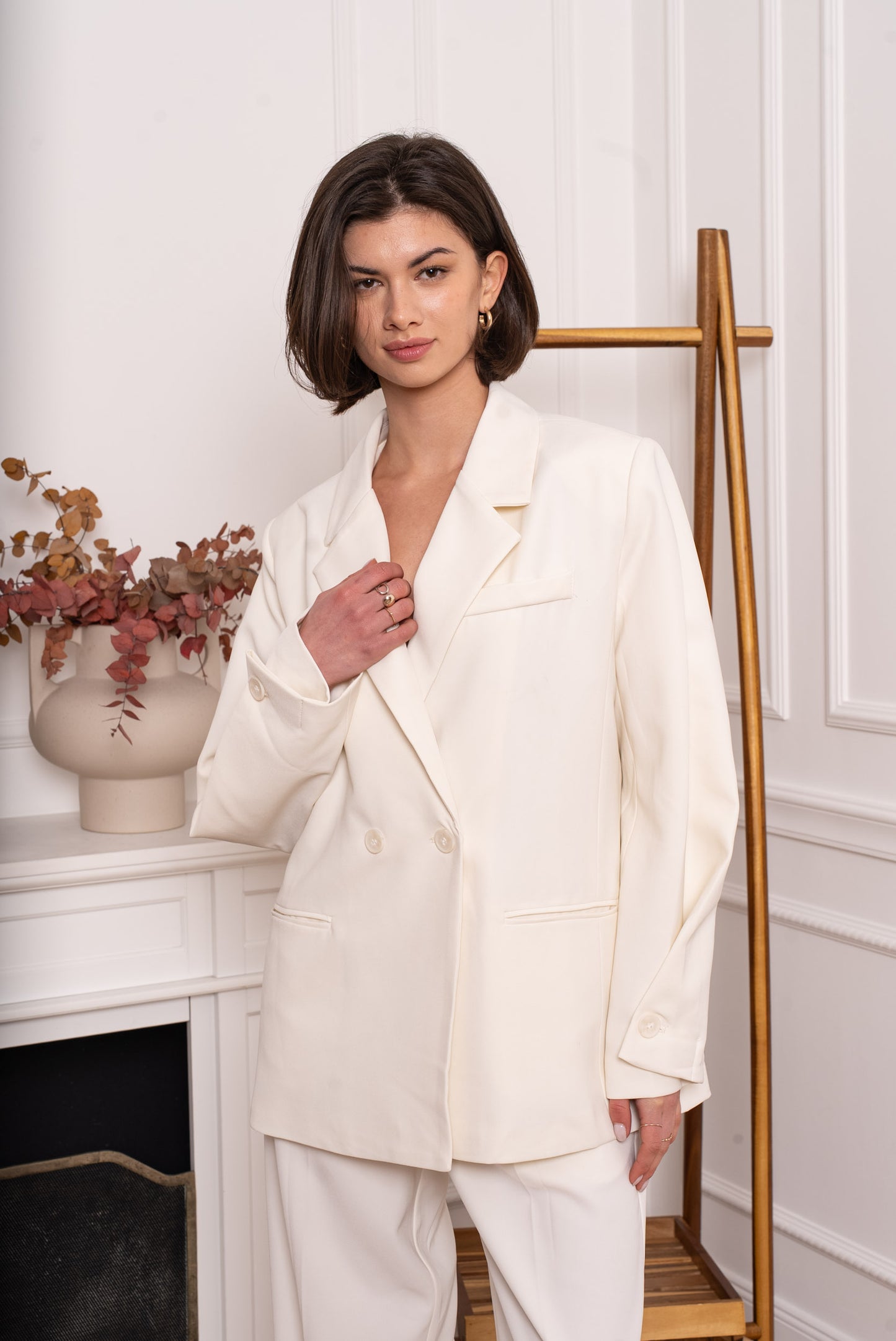 Blazer blanc cassé