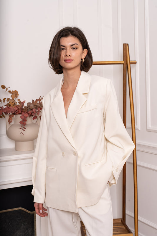 Blazer blanc cassé
