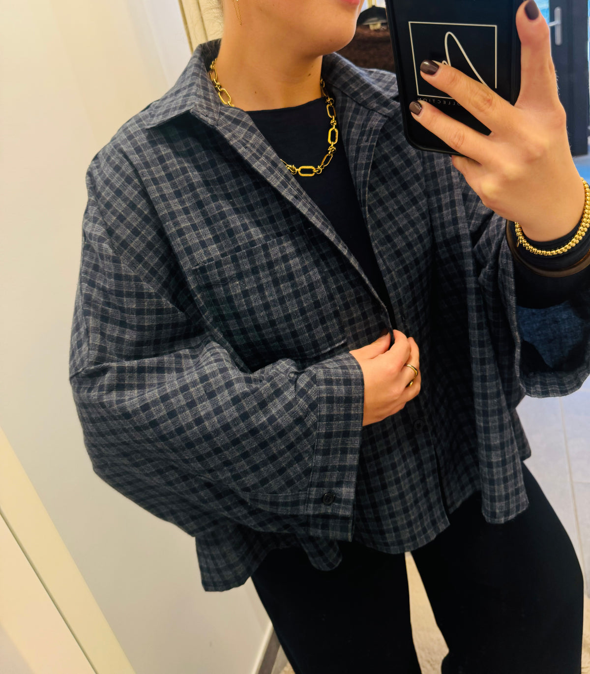Chemise carreaux bleu