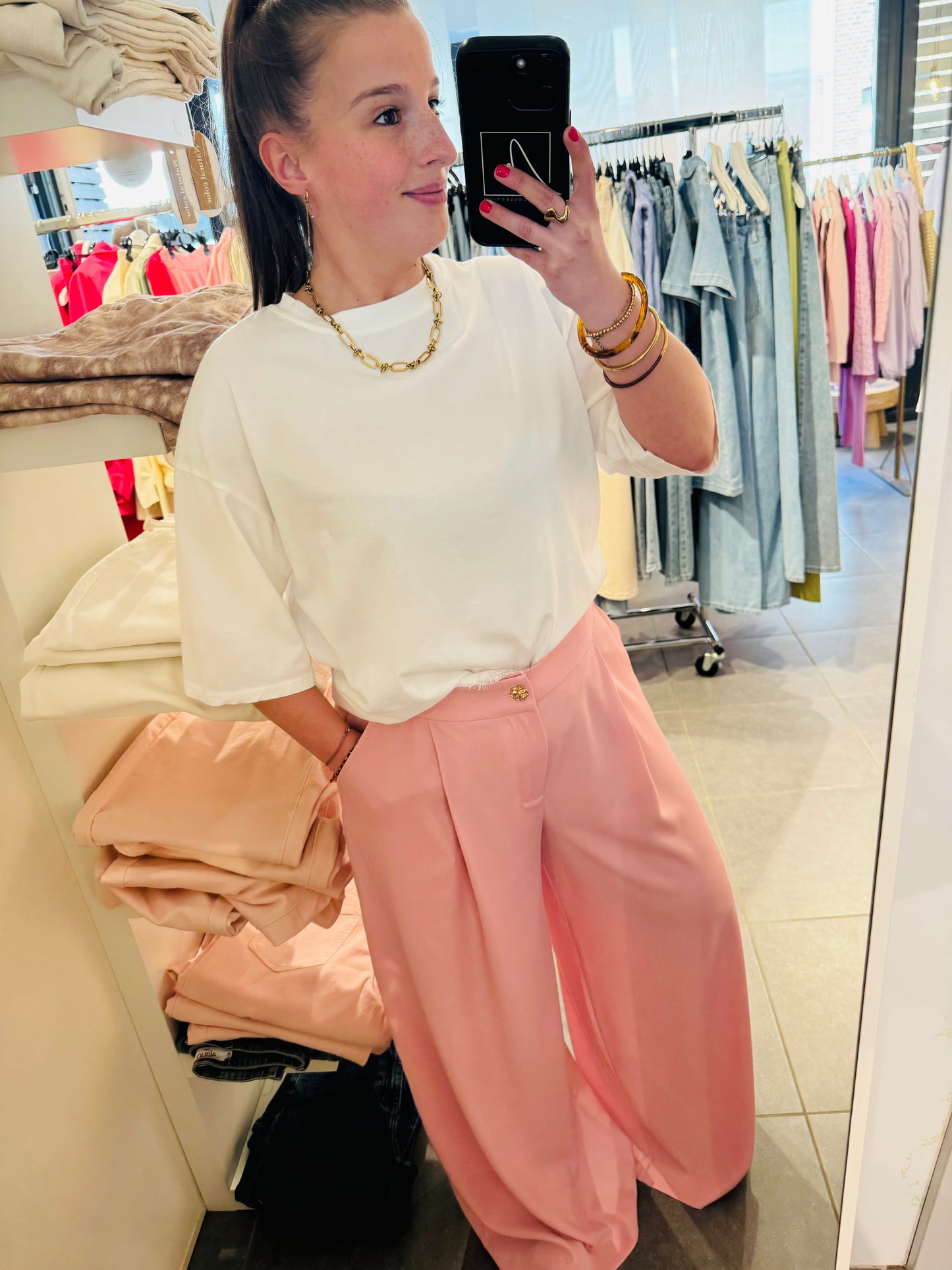 Pantalon rose clair