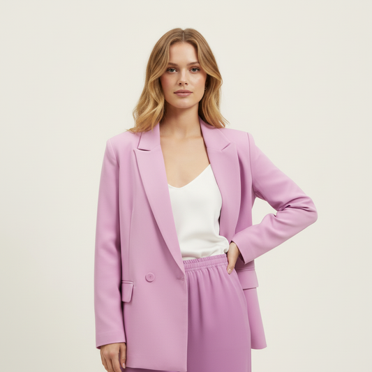 Blazer fluide rose