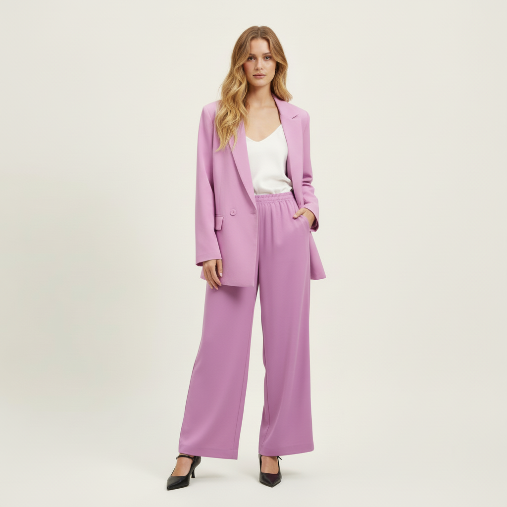 Blazer fluide rose
