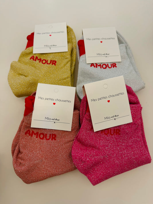 Chaussettes Paillettes AMOUR