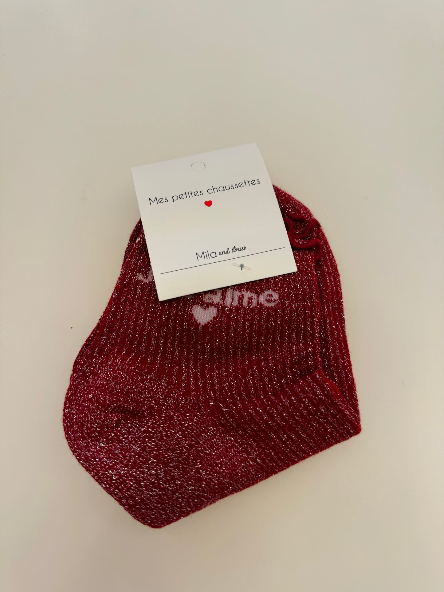 Chaussettes Paillettes JE T'AIME