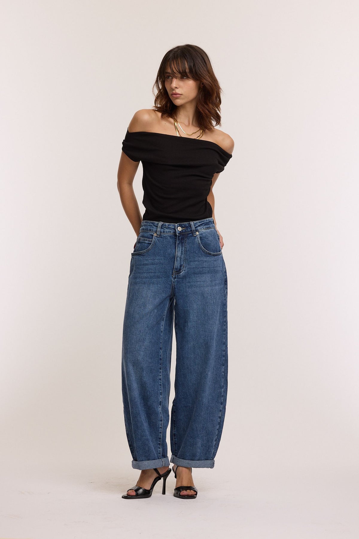 Jeans ballon bleu