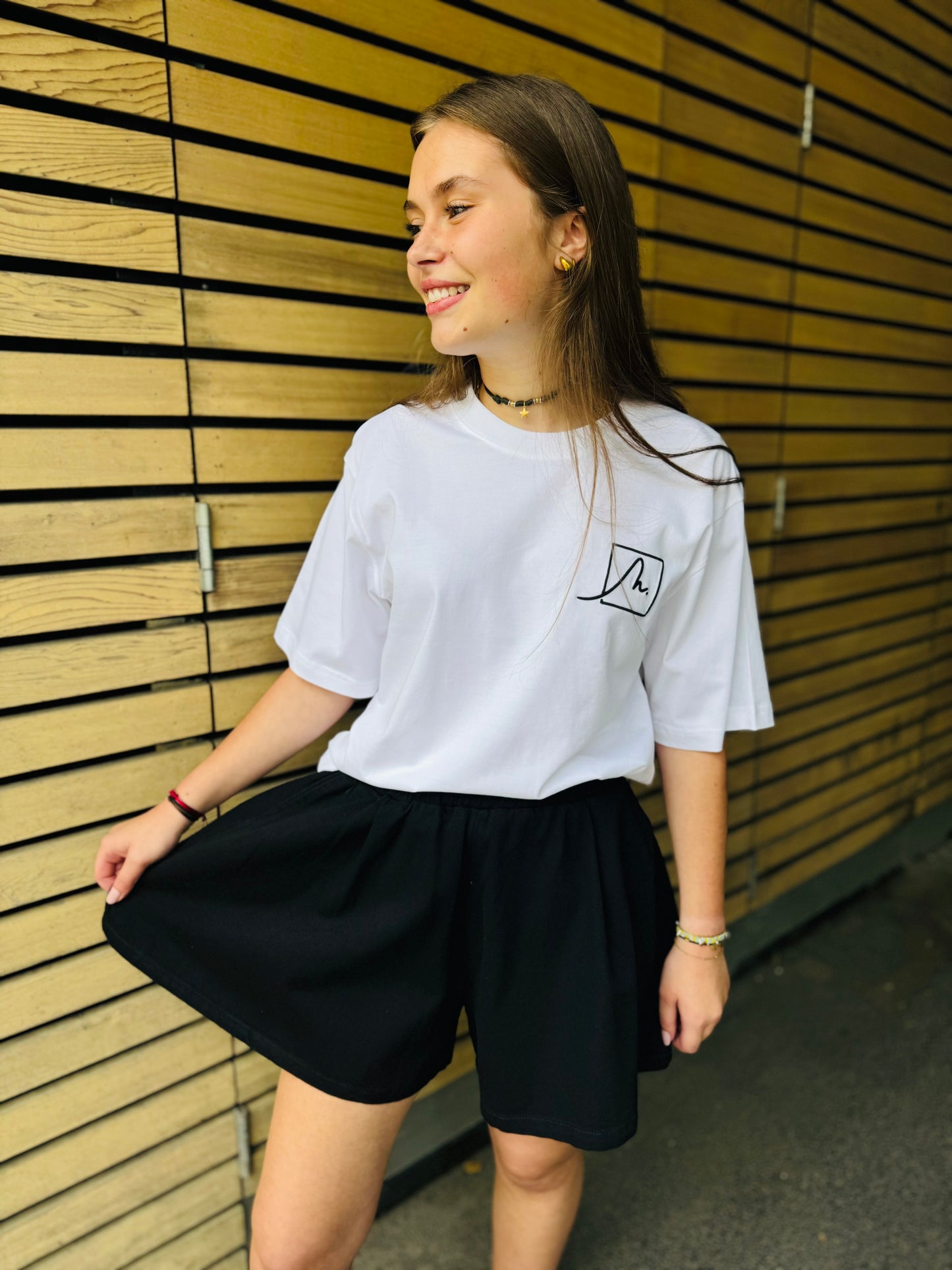 Short en jeans noir