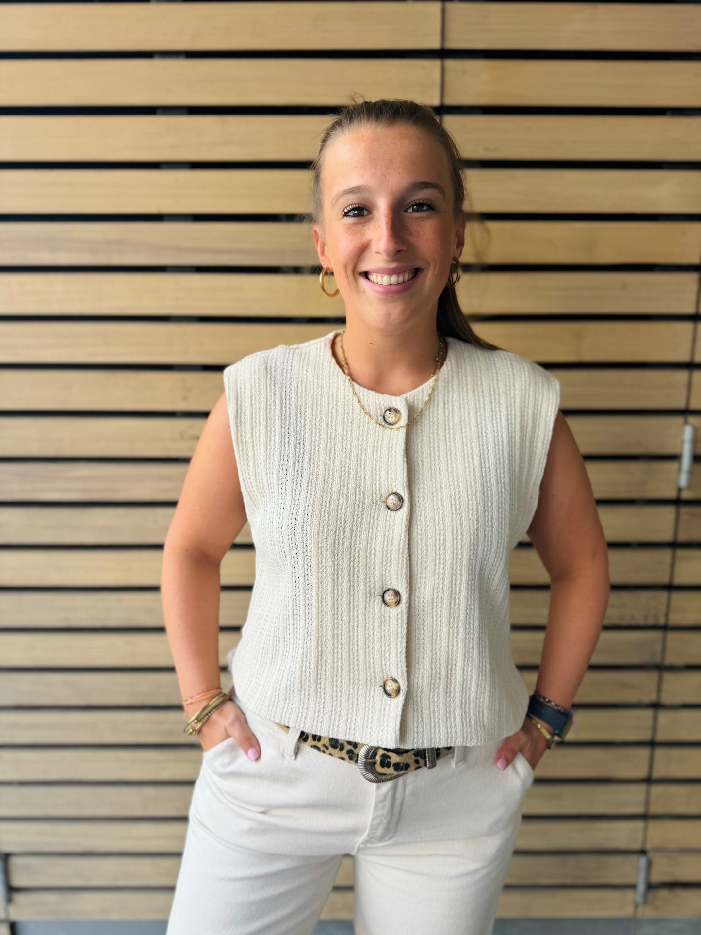 Gilet Ova beige