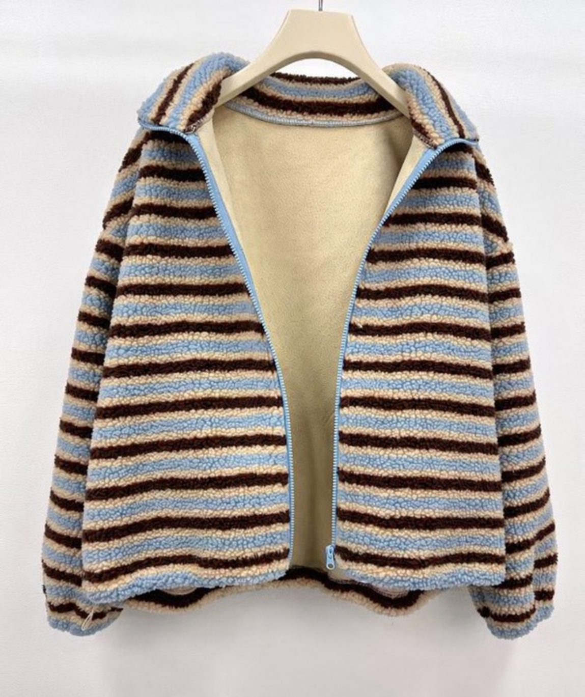 Veste/polaire choco/bleu