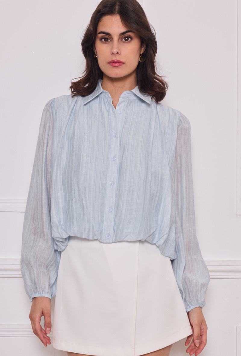 Chemisier bleu clair