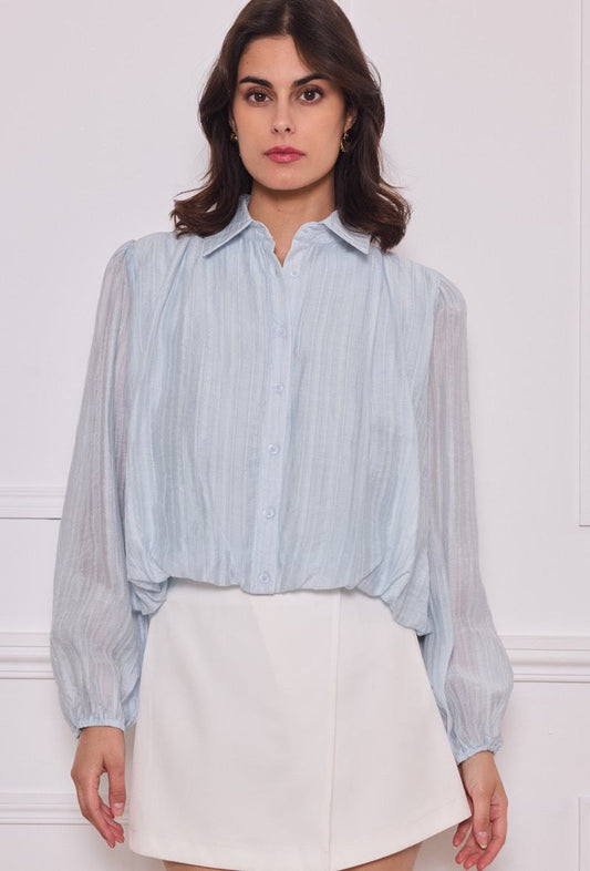 Chemisier bleu clair