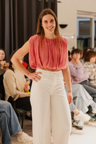 Blouse rose framboise