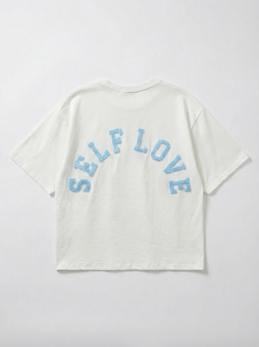 T-shirt self love bleu