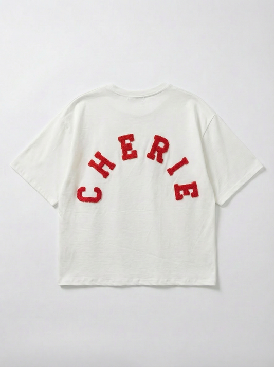 T-shirt chérie rouge