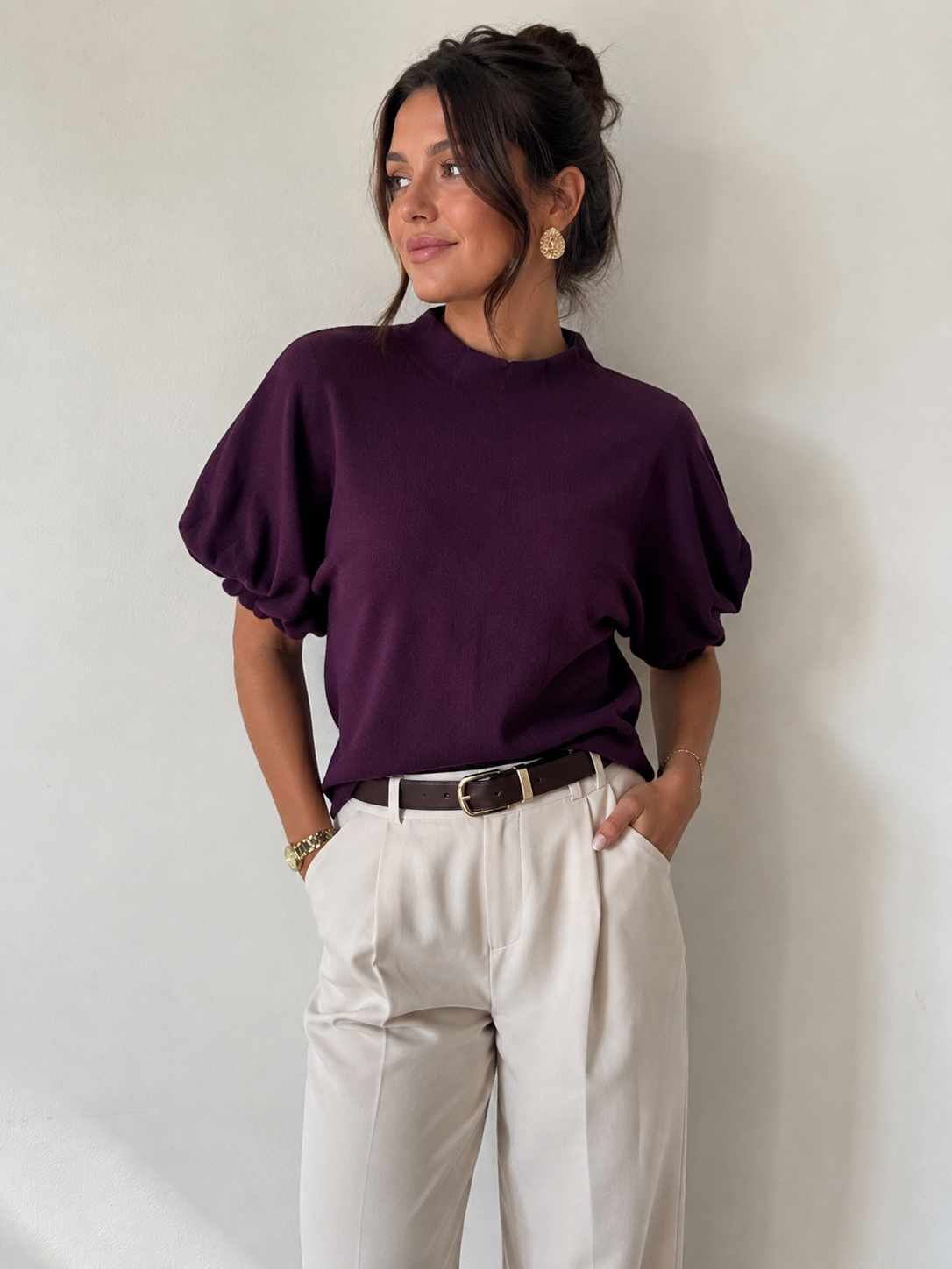 Blouse aubergine