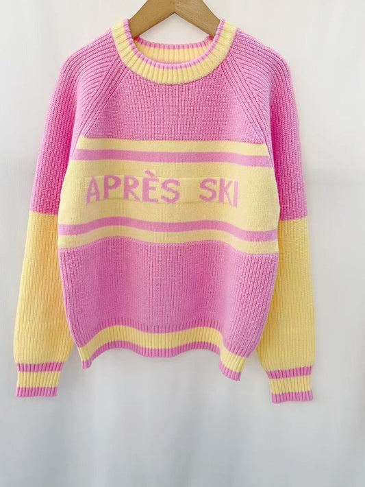 Sweat SKI Rose/Jaune