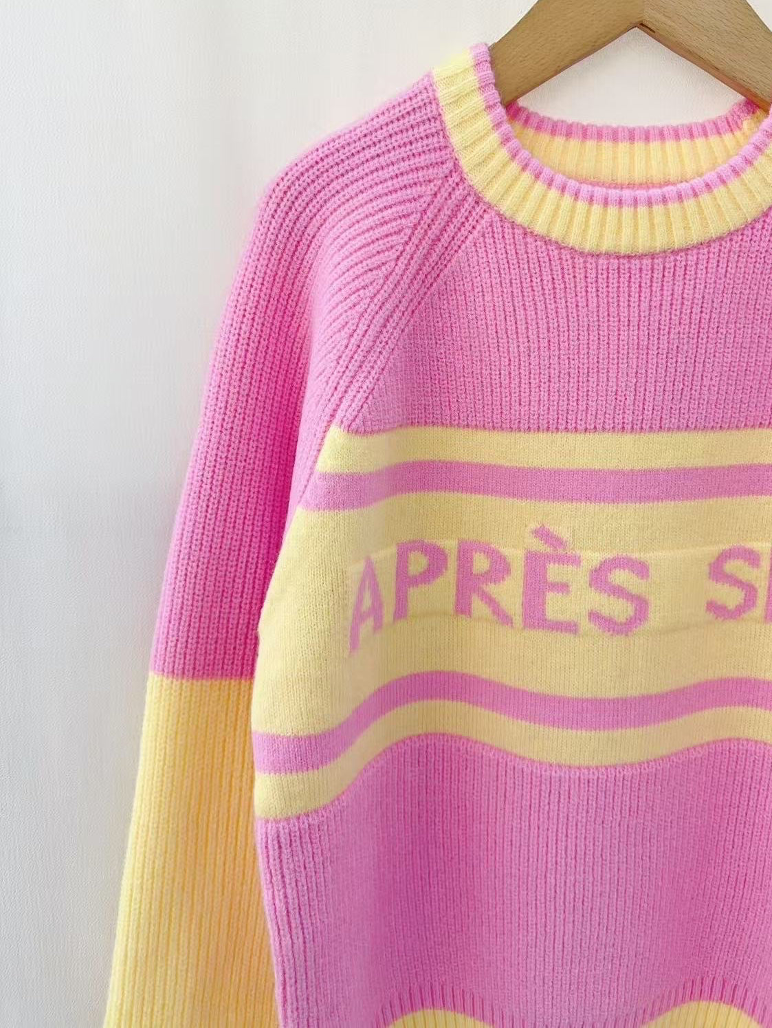 Sweat SKI Rose/Jaune