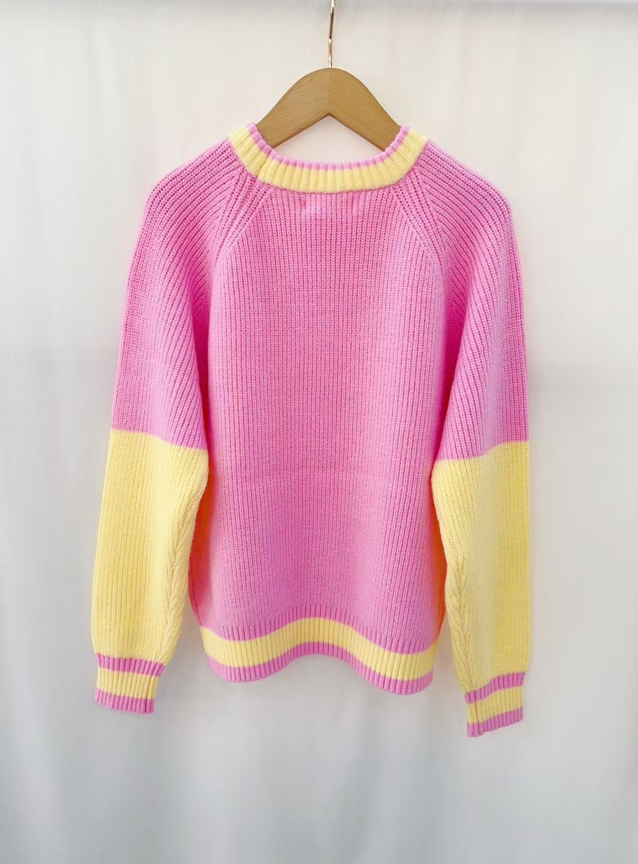 Sweat SKI Rose/Jaune